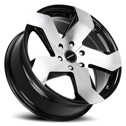 STRADA S65 COLTELLO 22X9 15MM 5X115 GLOSS BLACK MACHINED | S65251515GBM