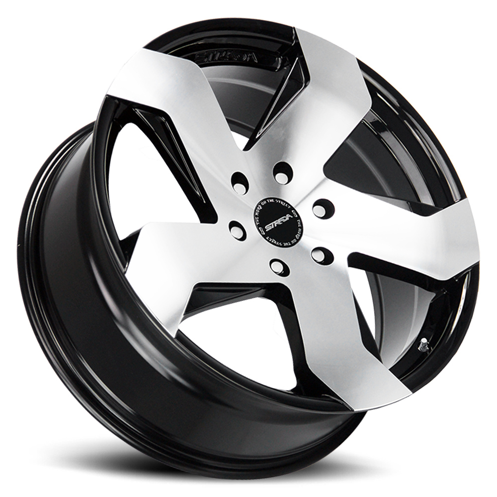 STRADA S65 COLTELLO 22X9 35MM 5X114.3 GLOSS BLACK MACHINED | S65251435GBM