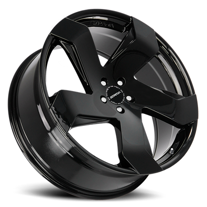 STRADA S65 COLTELLO 22X9 35MM 5X114.3 ALL GLOSS BLACK | S65251435GB