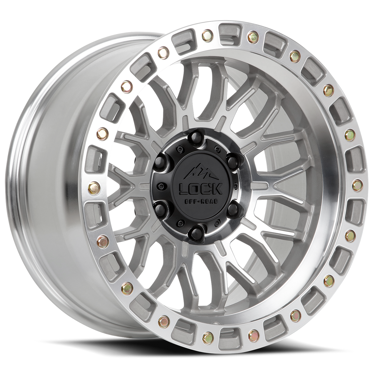 LOCK OFFROAD COMBAT 20X9 0 6X135 MACHINE WITH CLEAR COAT