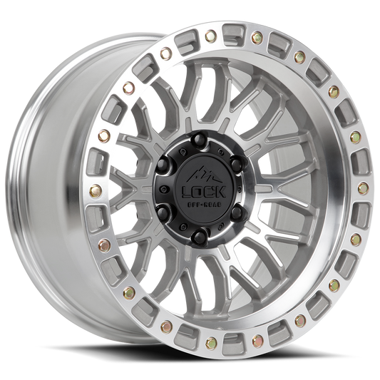 LOCK OFFROAD COMBAT 20X9 0 6X135 MACHINE WITH CLEAR COAT