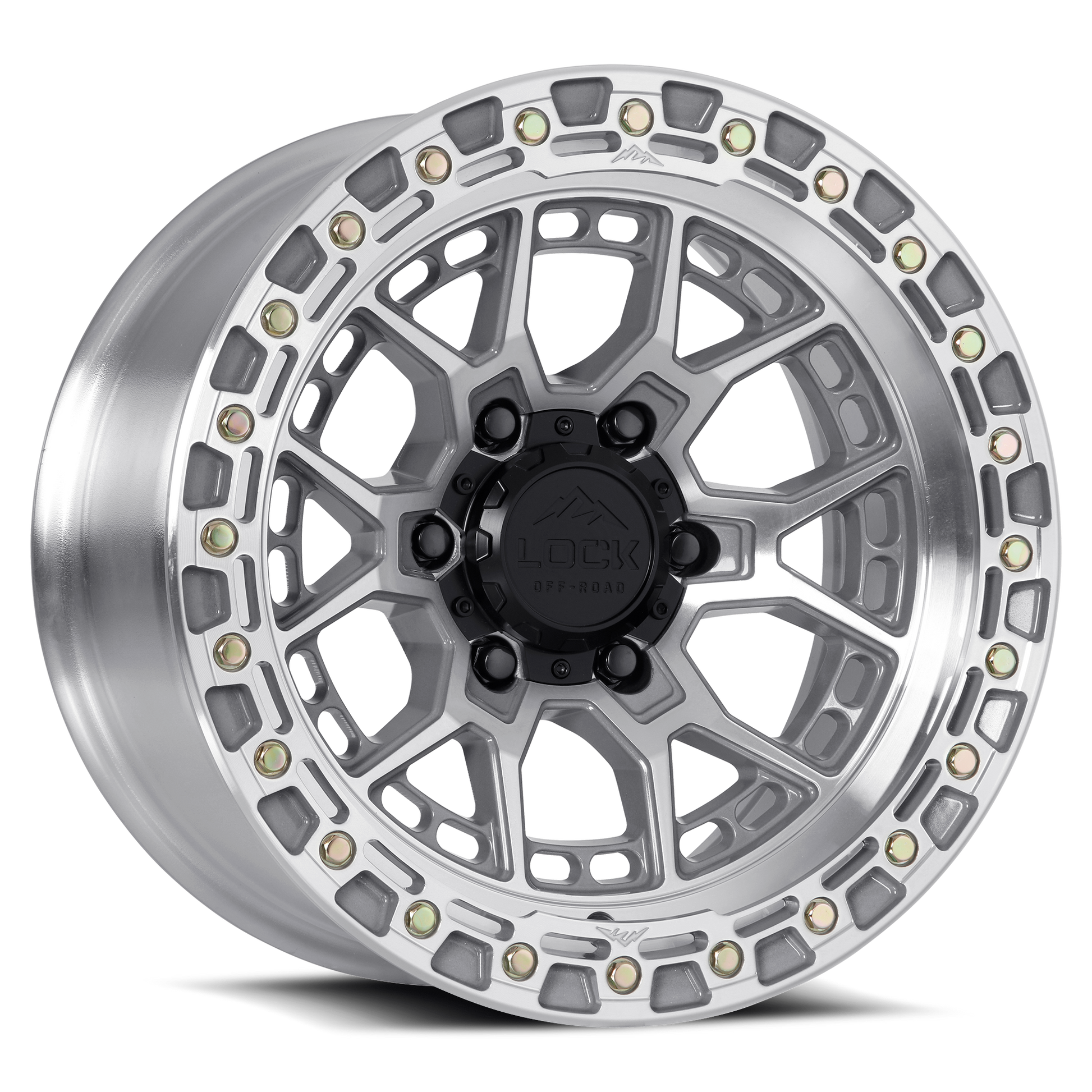 LOCK OFFROAD COMMANDO 20X10 18 5X127 MACHINE WITH CLEAR COAT