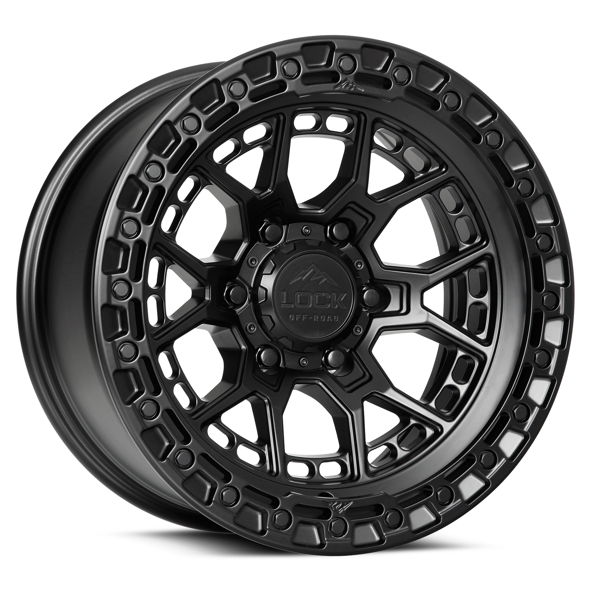 LOCK OFFROAD COMMANDO 20X9 0 6X139.7 MATTE BLACK W GLOSS BLACK RING