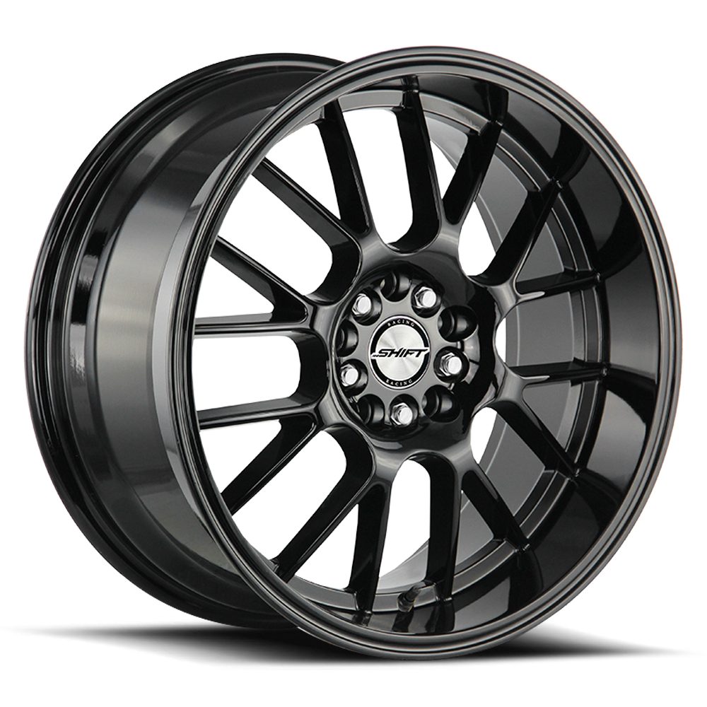 SHIFT H28 CRANK 18X8.5 30MM 4X100/4X114.3 ALL GLOSS BLACK | H28840030GB