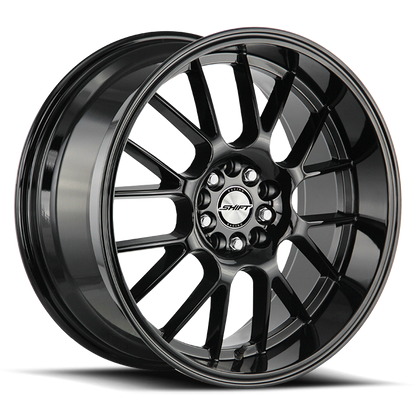 SHIFT H28 CRANK 17X7.5 30MM 5X100/5X114.3 ALL GLOSS BLACK | H28750030GB