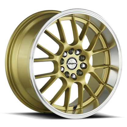 SHIFT H28 CRANK 18X8.5 30MM 4X100/4X114.3 GOLD POLISHED LIP | H28840030GP