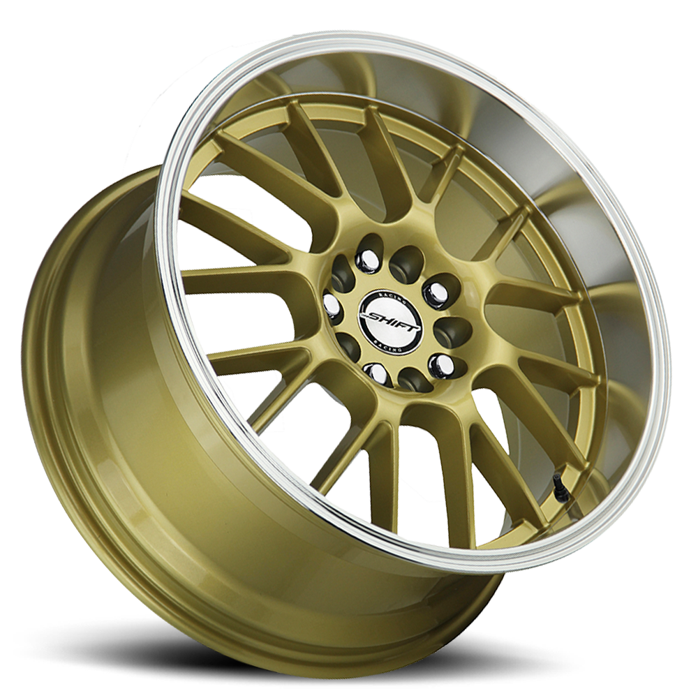 SHIFT H28 CRANK 17X7.5 30MM 5X100/5X114.3 GOLD POLISHED LIP | H28750030GP