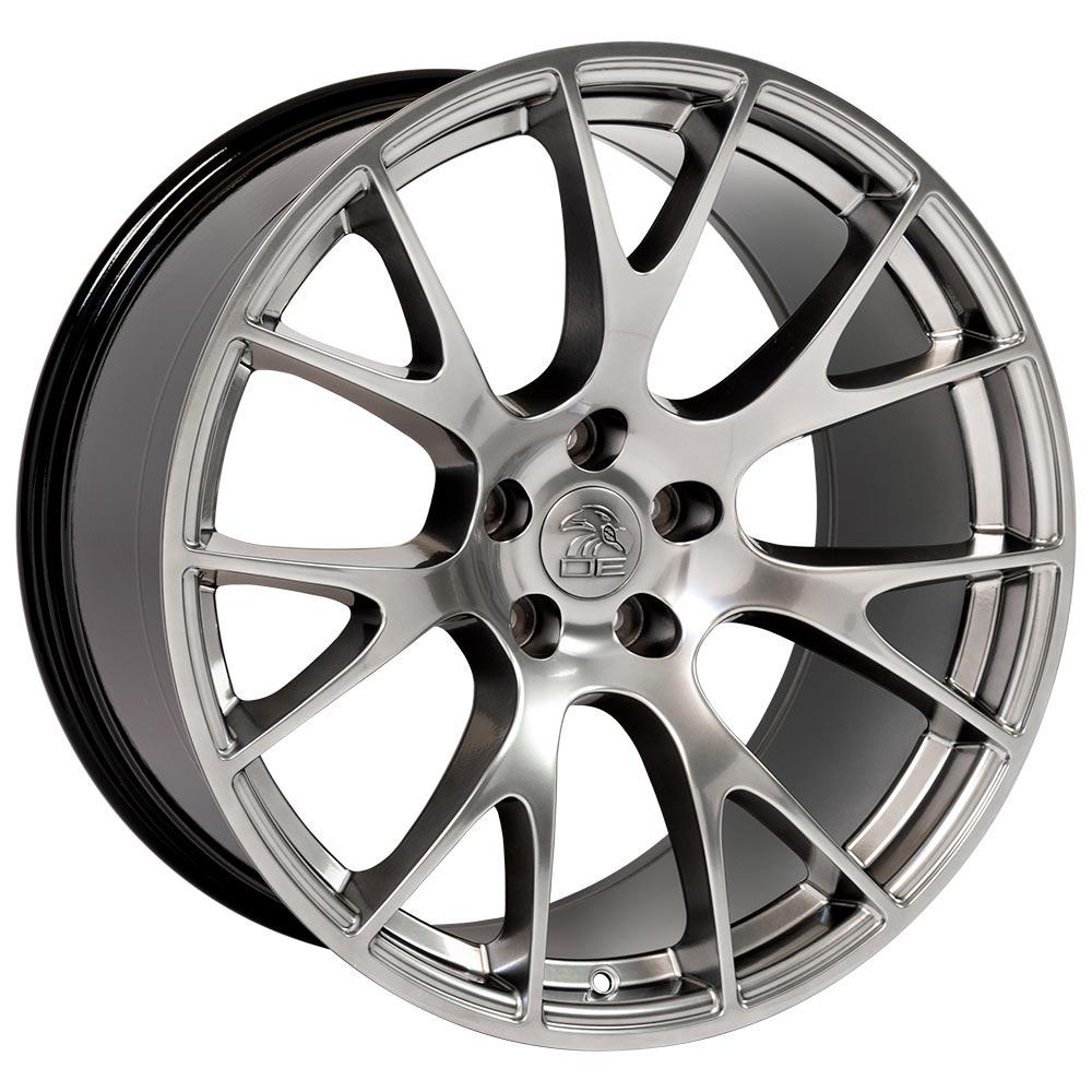Jante DG15 20 Pouces Compatible Dodge Hellcat - Noire Satinée - 20x10 - OE Wheels