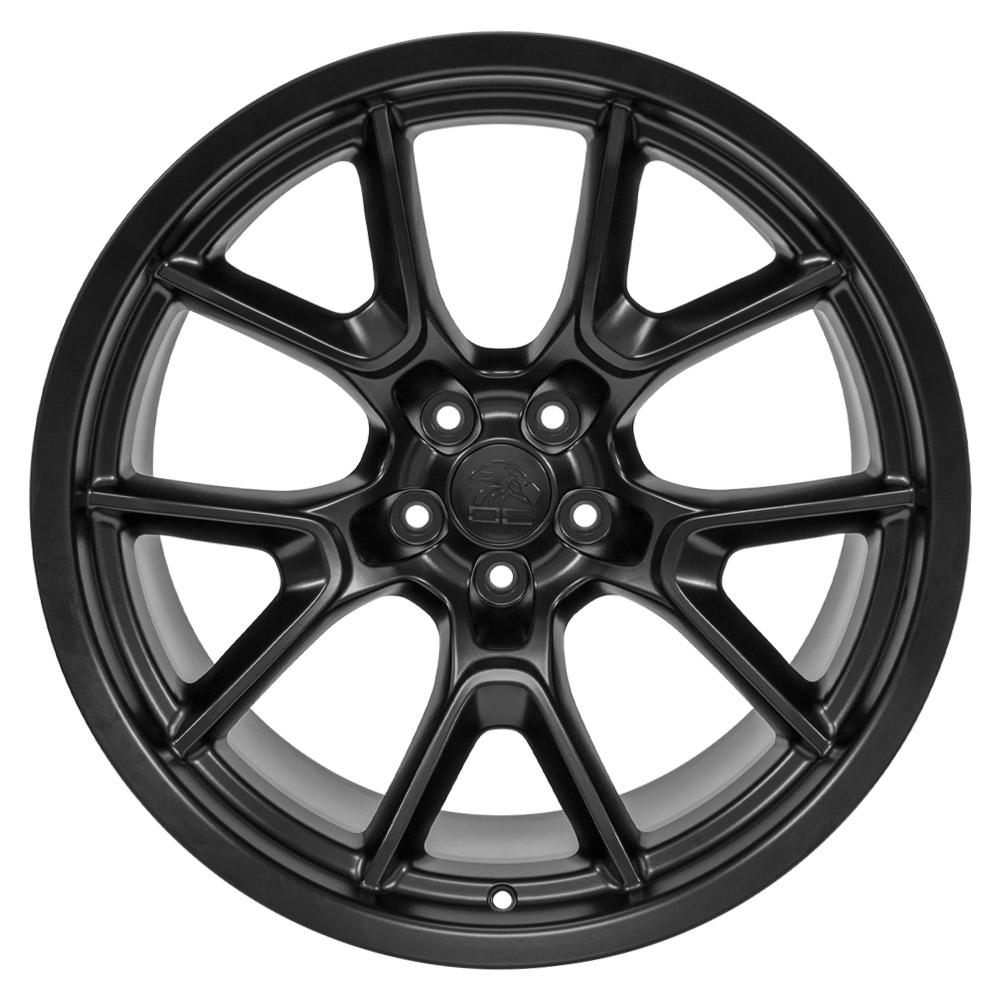 20" Replica Wheel DG21 Fits Dodge Challenger 20x11 Satin Black Wheel