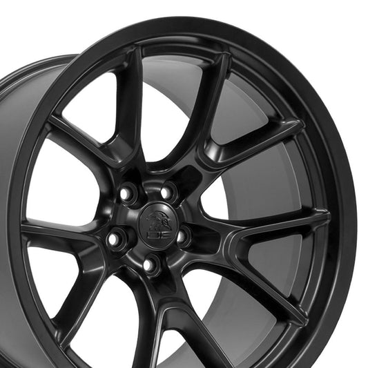 20" Replica Wheel DG21 Fits Dodge Challenger 20x11 Satin Black Wheel