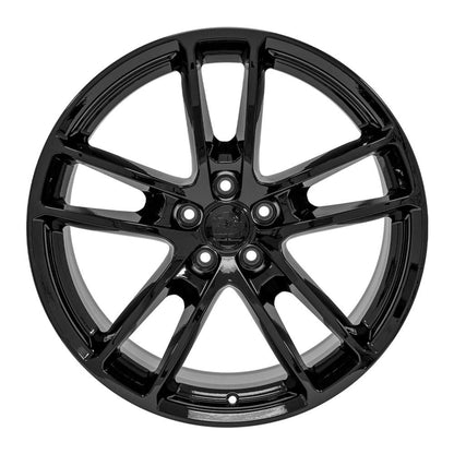 20" Replica Wheel DG23 Fits Dodge Challenger 20x9 Gloss Black Wheel