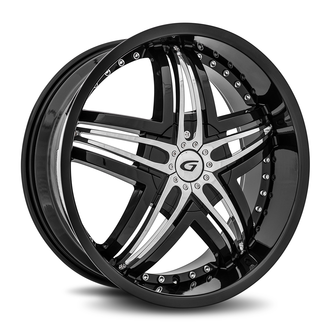 GIANNA Blitz 22x8.5 Blank 38mm Gloss Black G1-228BLNK3873B