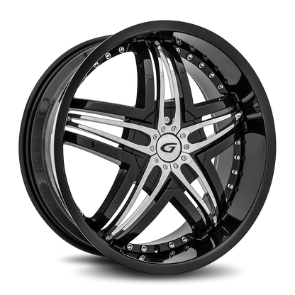 GIANNA Blitz 22x8.5 Blank 38mm Gloss Black G1-228BLNK3873B