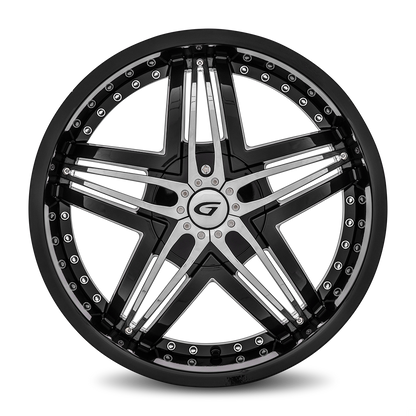 GIANNA Blitz 22x9.5 Blank 13mm Gloss Black G1-229BLNK1373B