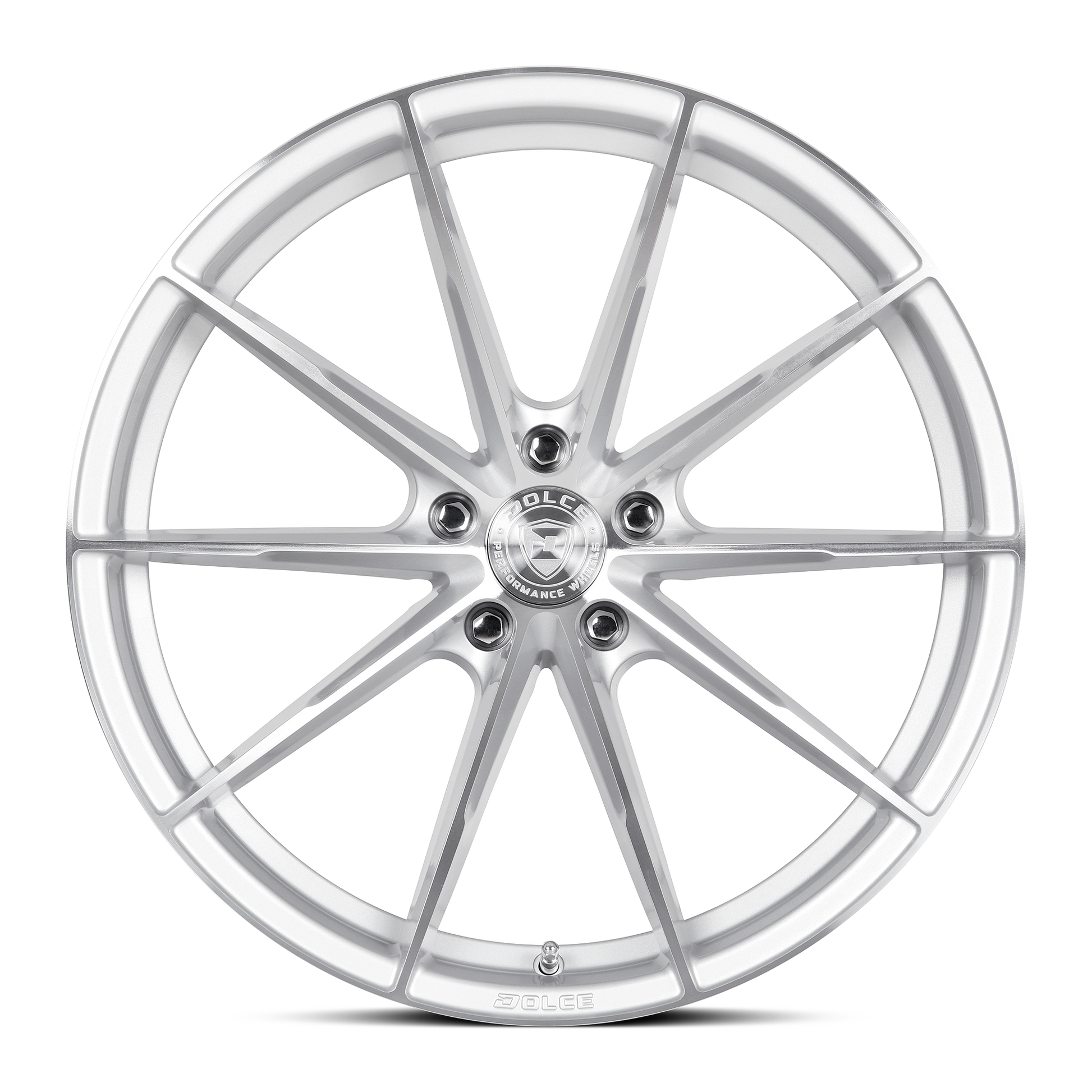 DOLCE PERFORMANCE VELOCE 19X9.5 40 5X114.3 GLOSS SILVER MACHINED FACE