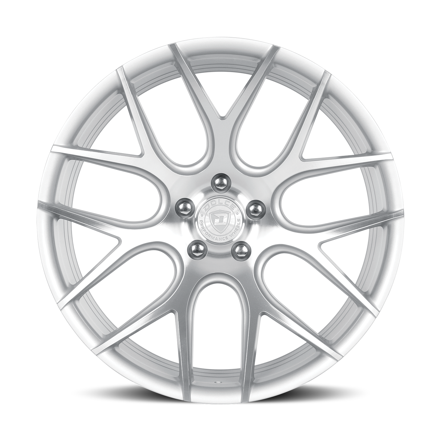 DOLCE PERFORMANCE MONZA 20X8.5 28 5X120 GLOSS SILVER MACHINED FACE