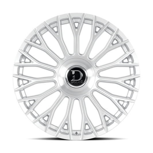 DOLCE LUXURY ROMA 22X10.5 40 5X108/112 GLOSSY SLIVER BRUSH FACE