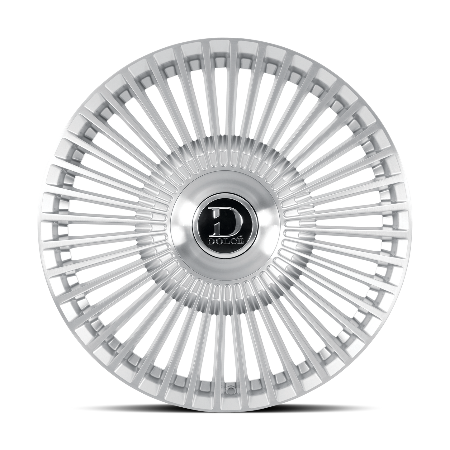 DOLCE LUXURY TRENTO 24X10 35 6X135/139.7 GLOSSY SLIVER BRUSH FACE
