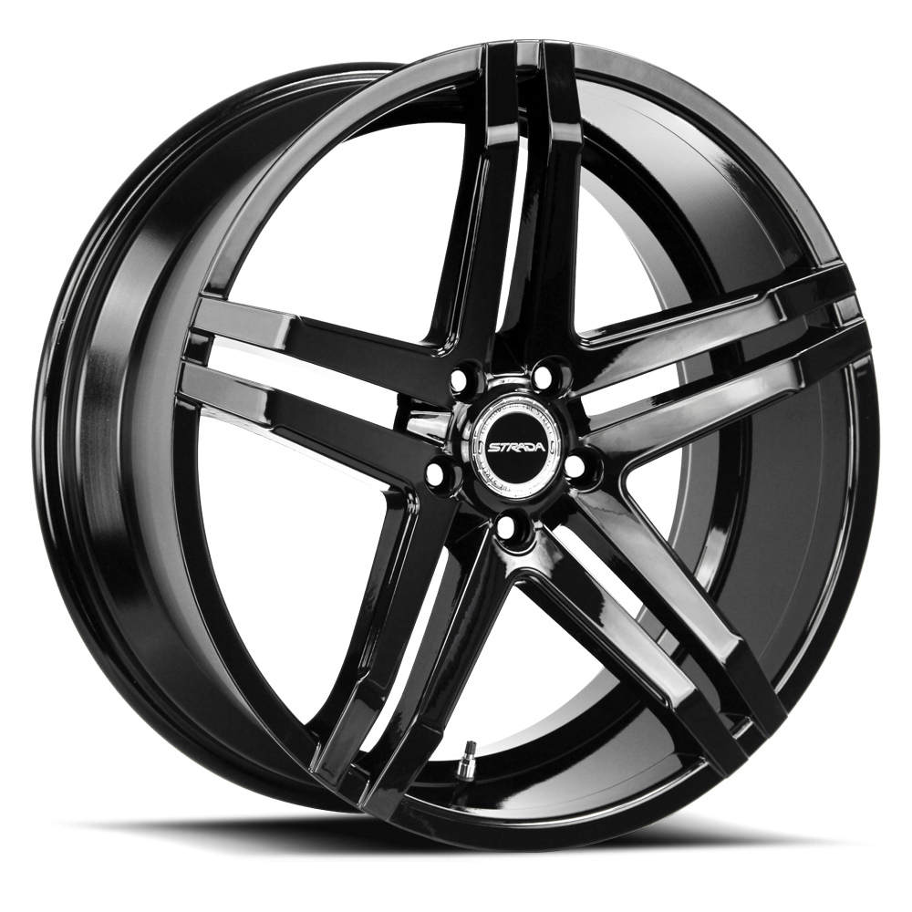 STRADA S40 DOMANI 22X8.5 15MM 5X115 ALL GLOSS BLACK | S40251515GB