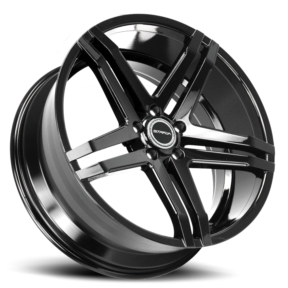 STRADA S40 DOMANI 22X8.5 15MM 5X115 ALL GLOSS BLACK | S40251515GB