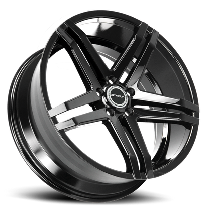 STRADA S40 DOMANI 22X8.5 15MM 5X115 ALL GLOSS BLACK | S40251515GB
