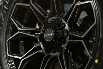 SET OF 4 WHEEL & TIRE PACKAGE | 4Play 4P83 20x10 -18 6x135/6x139.7 Gloss Black | P275/55R20 SureTrac Wide Climber R/T I