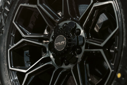 SET OF 4 WHEEL & TIRE PACKAGE | 4Play 4P83 20x10 -18 6x135/6x139.7 Gloss Black | 35x12.50R20 SureTrac Wide Climber R/T I