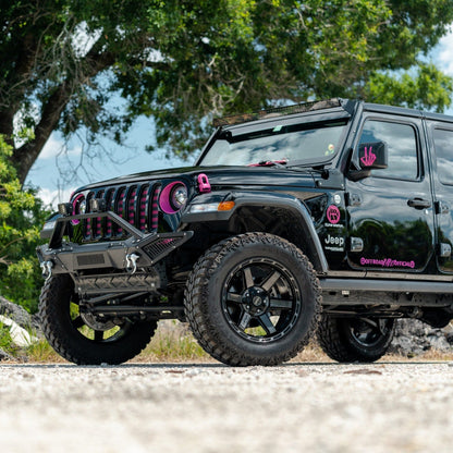 SET OF 4 WHEEL & TIRE PACKAGE | 4Play 4P63 22x10 -18 5x127/5x139.7 Gloss Black | 33x12.50R22 SureTrac Wide Climber R/T I