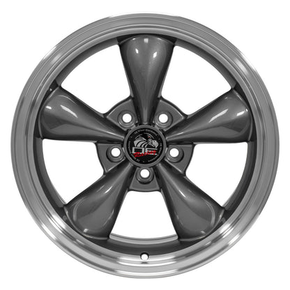 17" Replica Wheel FR01 Fits Ford Mustang Bullitt 17x8 Gunmetal Wheel