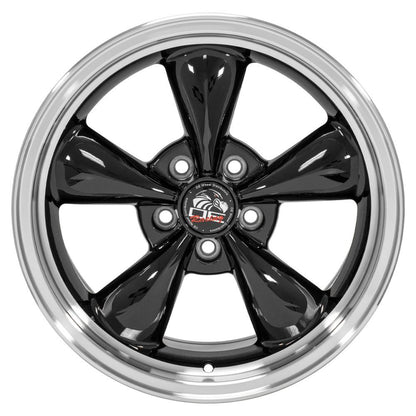 17" Replica Wheel FR01 Fits Ford Mustang Bullitt 17x9 Black Wheel