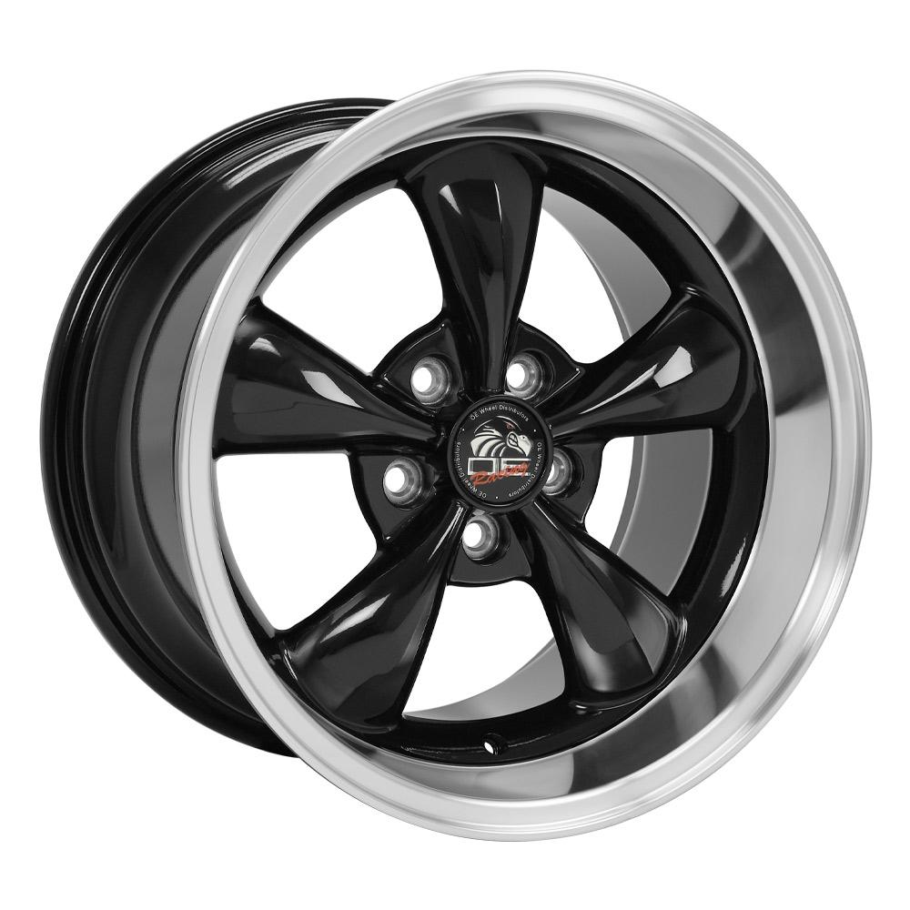 17" Replica Wheel FR01 Fits Ford Mustang Bullitt 17x10.5 Black Wheel