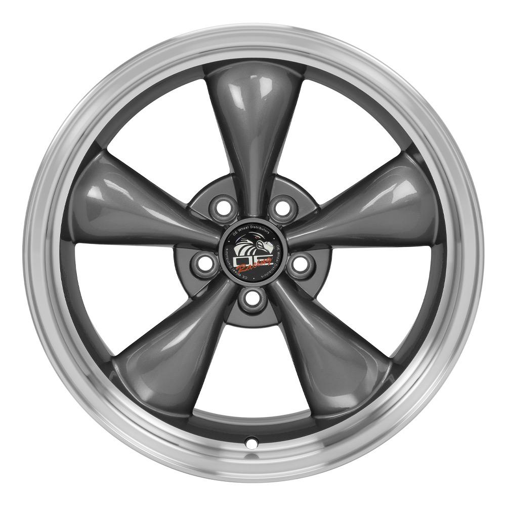 18" Replica Wheel FR01 Fits Ford Mustang Bullitt 18x9 Gunmetal Wheel