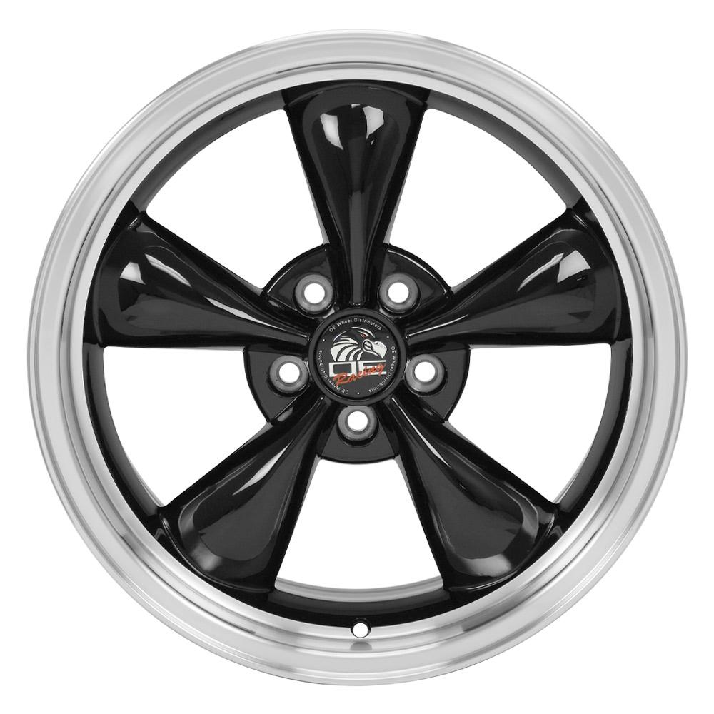 18" Replica Wheel FR01 Fits Ford Mustang Bullitt 18x9 Black Wheel