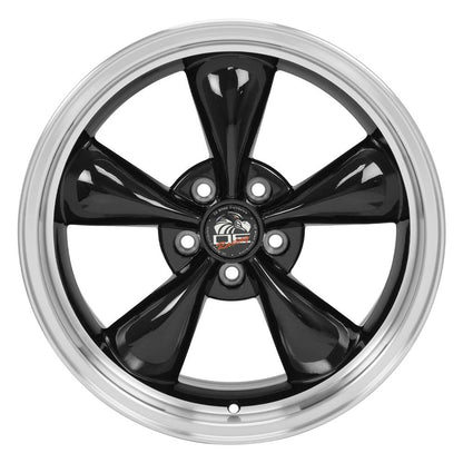 18" Replica Wheel FR01 Fits Ford Mustang Bullitt 18x9 Black Wheel