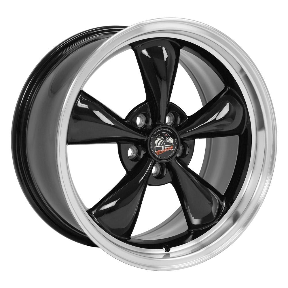 18" Replica Wheel FR01 Fits Ford Mustang Bullitt 18x9 Black Wheel