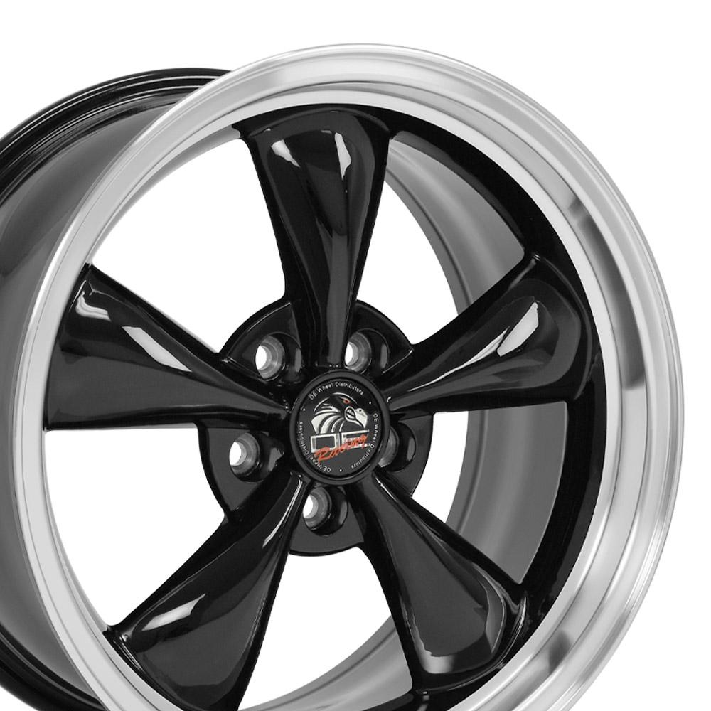 18" Replica Wheel FR01 Fits Ford Mustang Bullitt 18x9 Black Wheel