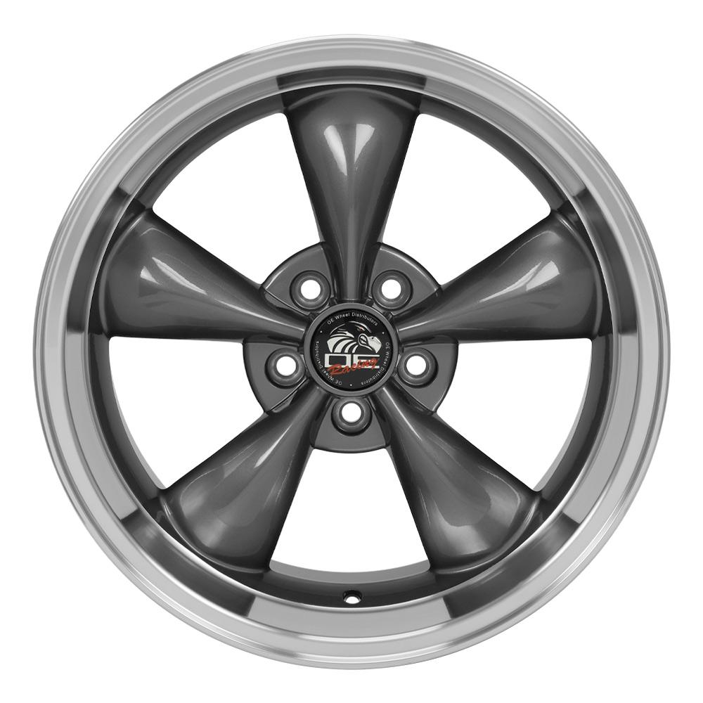 18" Replica Wheel FR01 Fits Ford Mustang Bullitt 18x10 Gunmetal Wheel
