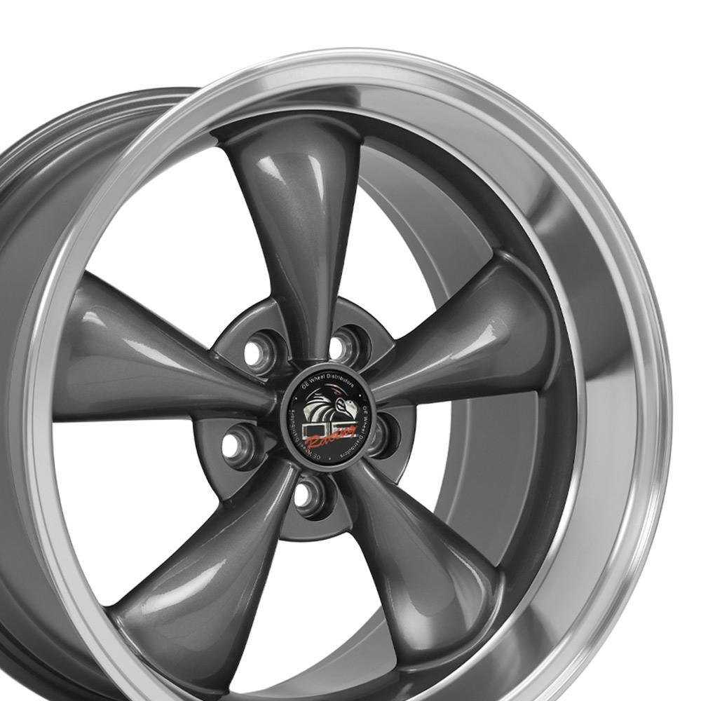 18" Replica Wheel FR01 Fits Ford Mustang Bullitt 18x10 Gunmetal Wheel