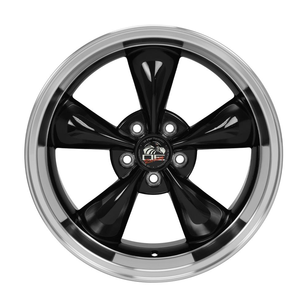 18" Replica Wheel FR01 Fits Ford Mustang Bullitt 18x10 Black Wheel