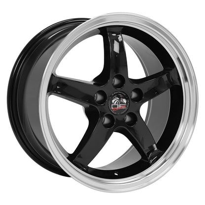 17" Replica Wheel FR04 Fits Ford Mustang Cobra 17x9 Black Wheel