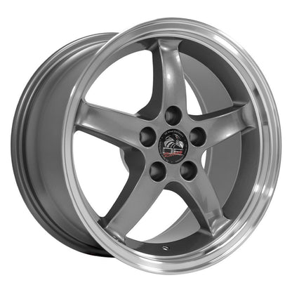 17" Replica Wheel FR04 Fits Ford Mustang Cobra 17x9 Gunmetal Wheel