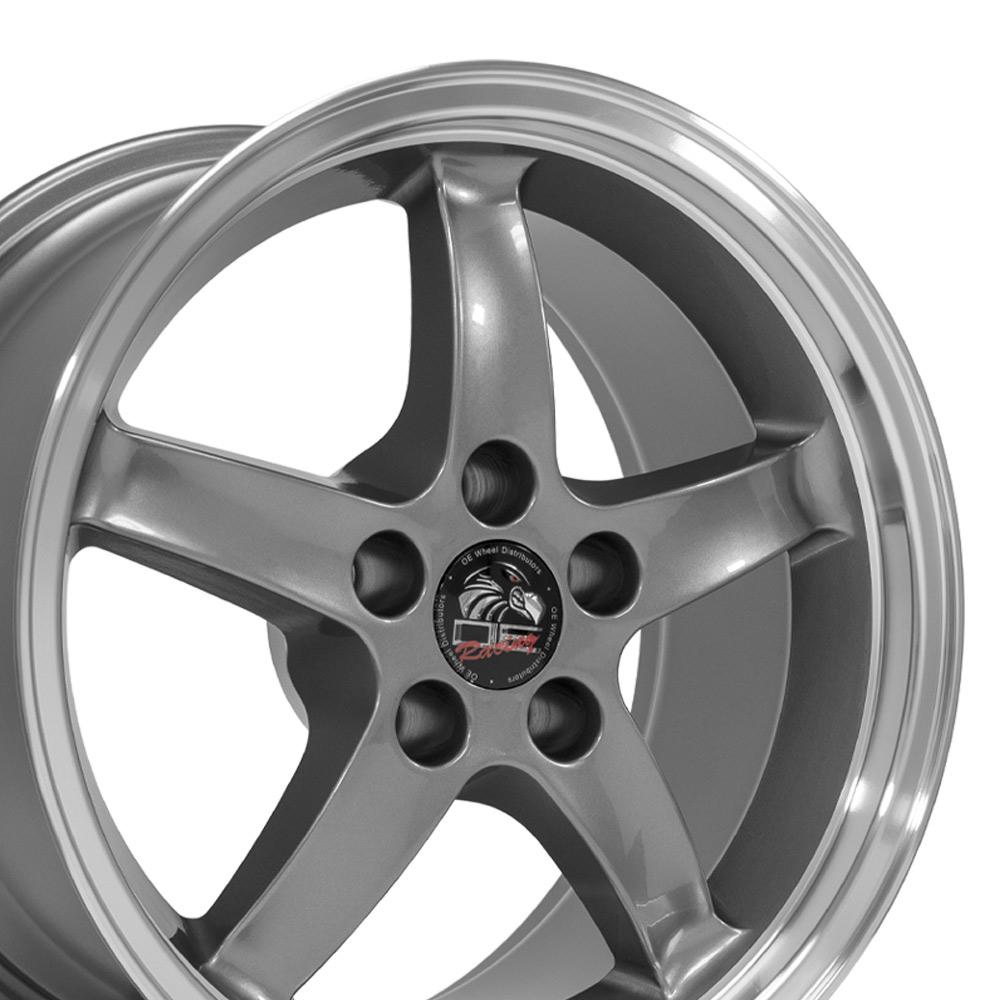 17" Replica Wheel FR04 Fits Ford Mustang Cobra 17x9 Gunmetal Wheel