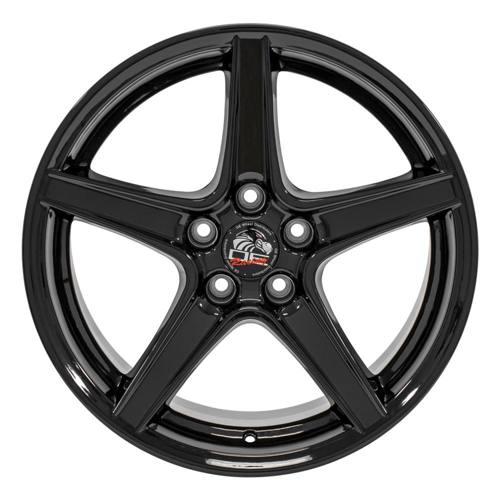 18" Replica Wheel FR06B Fits Ford Mustang Saleen 18x9 Black Wheel