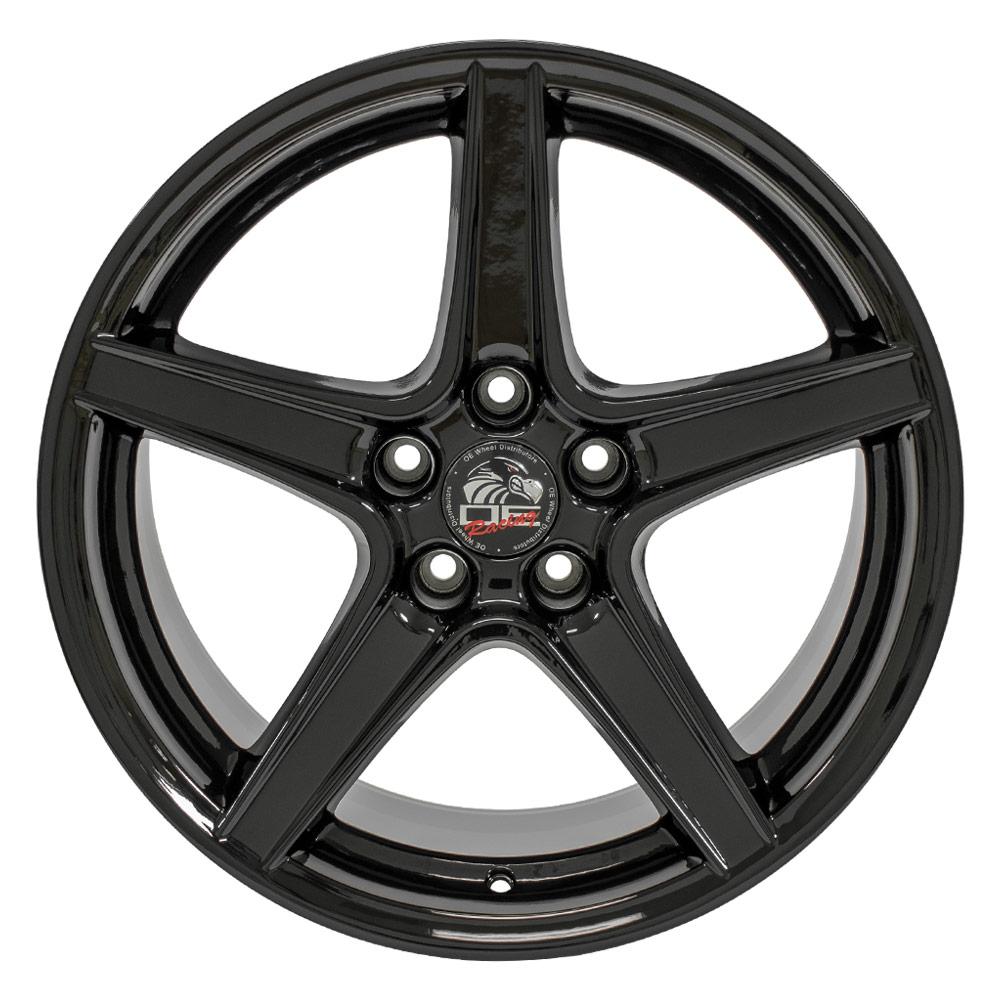 18" Replica Wheel FR06B Fits Ford Mustang Saleen 18x10 Black Wheel