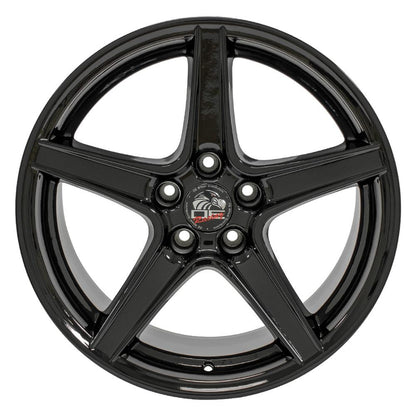 18" Replica Wheel FR06B Fits Ford Mustang Saleen 18x10 Black Wheel