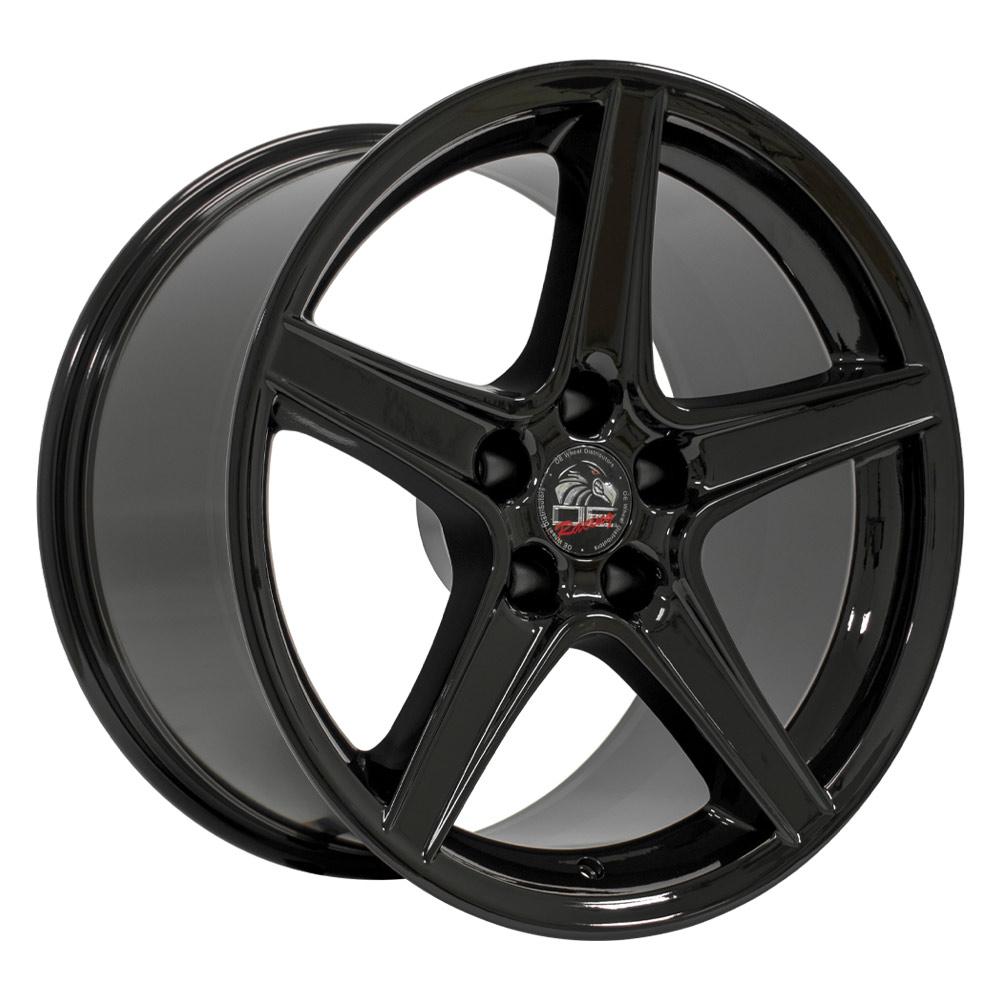 18" Replica Wheel FR06B Fits Ford Mustang Saleen 18x10 Black Wheel