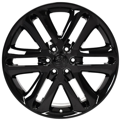 22" Replica Wheel FR76 Fits Ford F150 22x9 Gloss Black Wheel