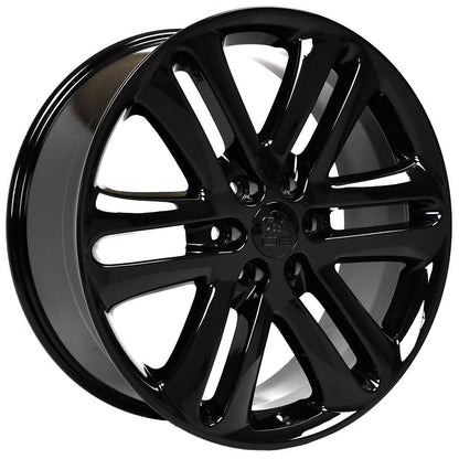 22" Replica Wheel FR76 Fits Ford F150 22x9 Gloss Black Wheel