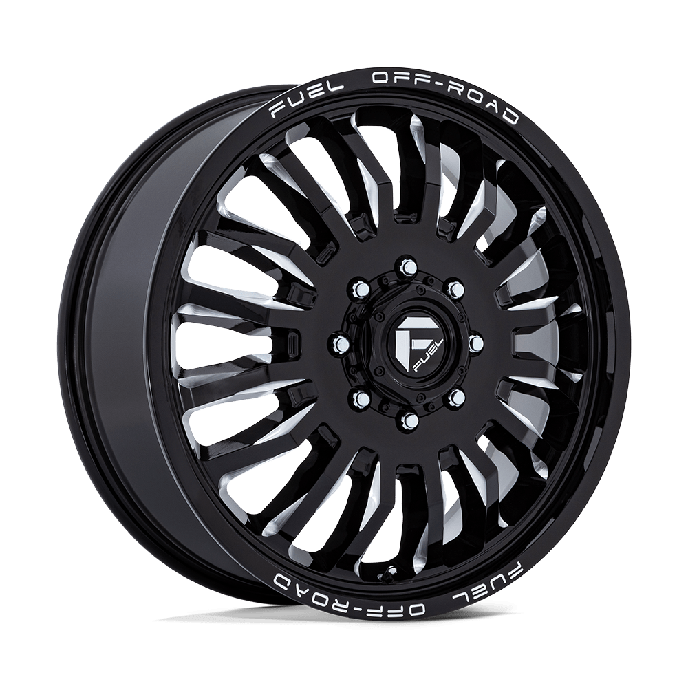 FUEL 1PC D868 ARC DUALLY 20X8.25 104 8X165.1 GLOSS BLACK MILLED