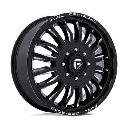 FUEL 1PC D868 ARC DUALLY 20X8.25 -240 8X165.1 GLOSS BLACK MILLED